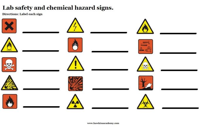 Lab safety symbols worksheet answers