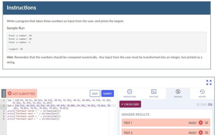 Project stem 7.4 code practice question 1