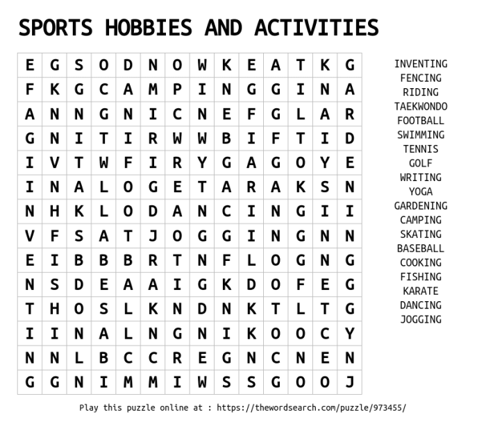 Los pasatiempos word search answers