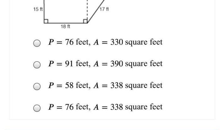 Polygon area find perimeter measurements given shown shape total below helps inches please