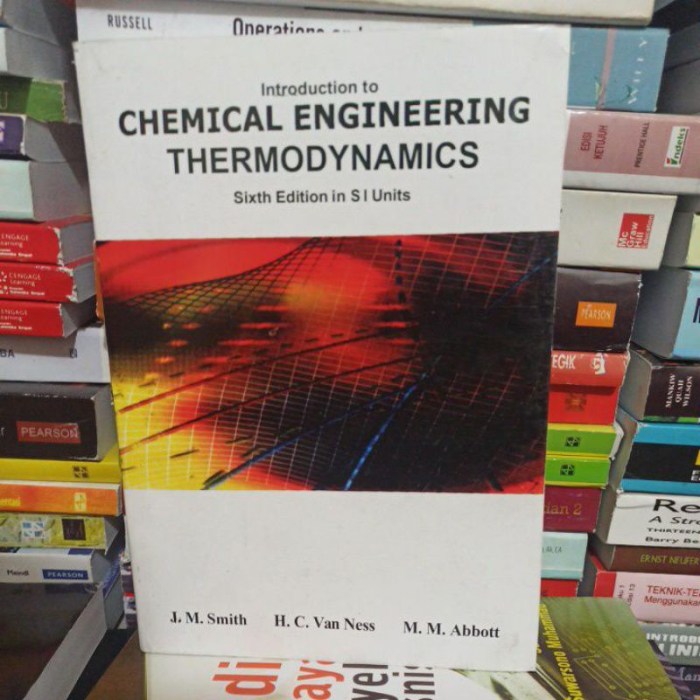 Introduction to chemical engineering thermodynamics 9th edition